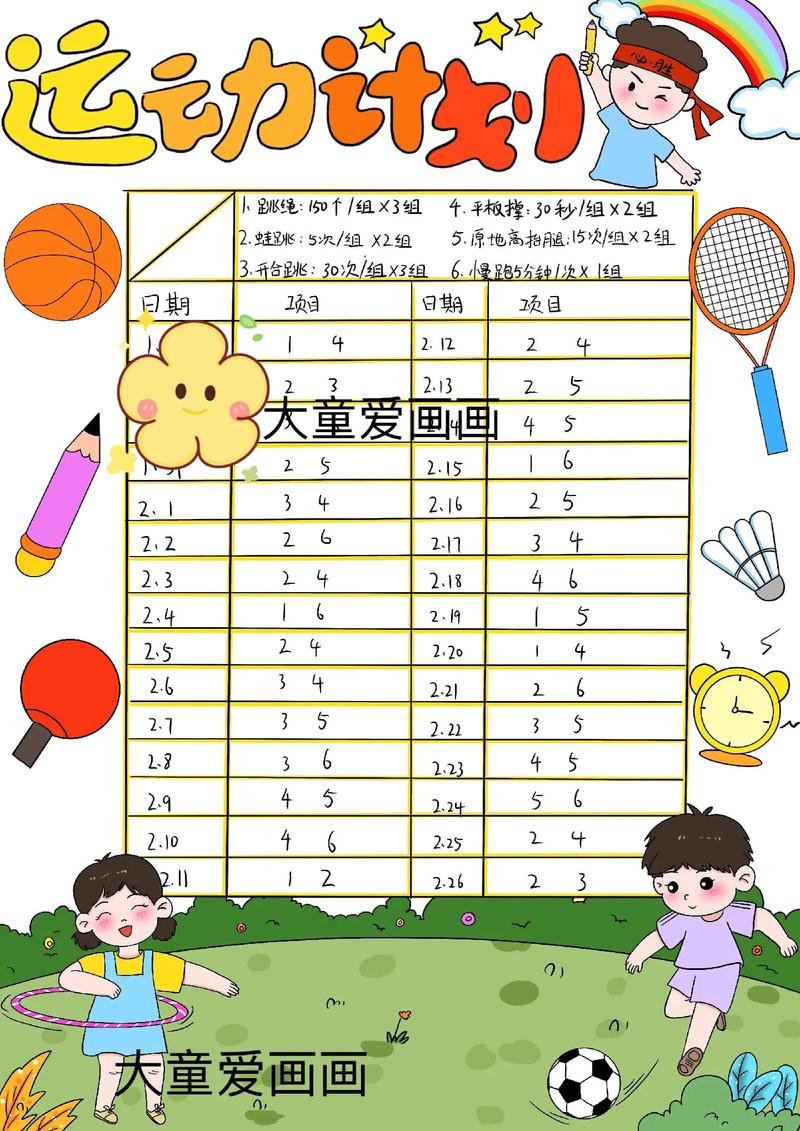 如何设计一份适合自己的每周运动菜单(每周运动计划表手绘)